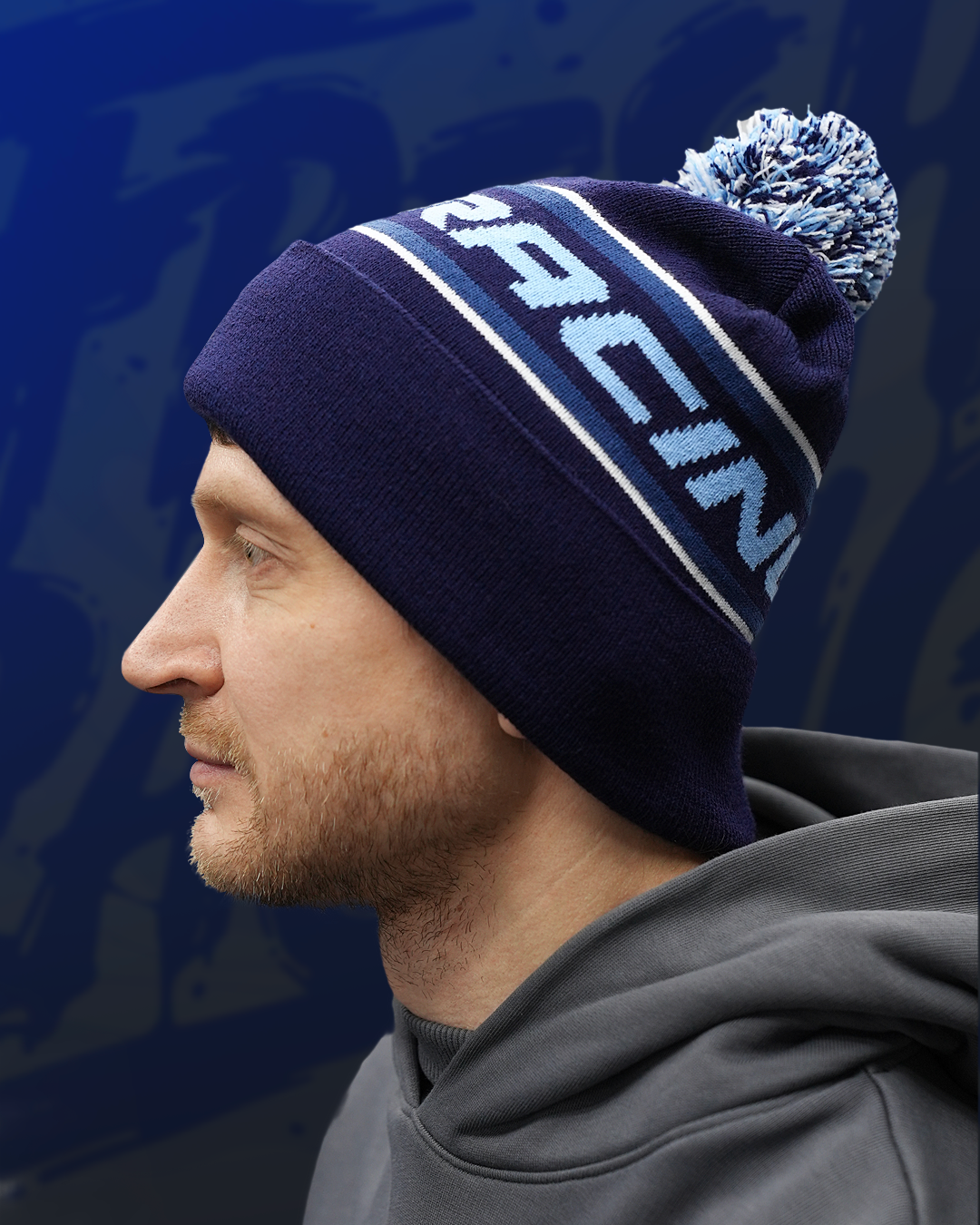 картинка Шапка FRESH RACING синяя от магазина Одежда+