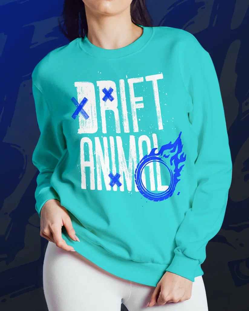 картинка Свитшот мятный Drift Animal от магазина Одежда+